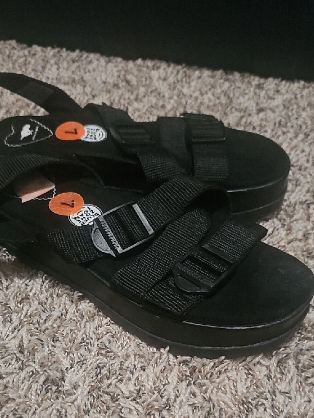 Rocket Dog Black Strappy Platform Sandals